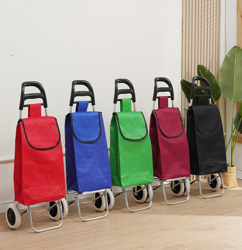 The grocery shopping trolley can climb stairs. The portable shopping cart can be printed with a logo. It is a hand-pushed trolley for the elderly to buy groceries pic 20