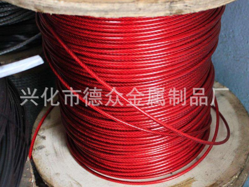 304彩色包塑钢丝绳不锈钢丝绳晾衣绳钓鱼线首饰线渔具钢丝线厂家详情5