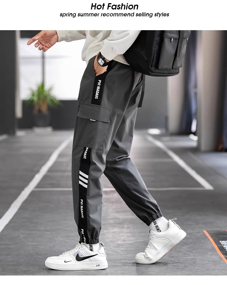 工装裤男士宽松大码男裤夏季2024新款胖子肥佬休闲束脚裤子男秋季详情24