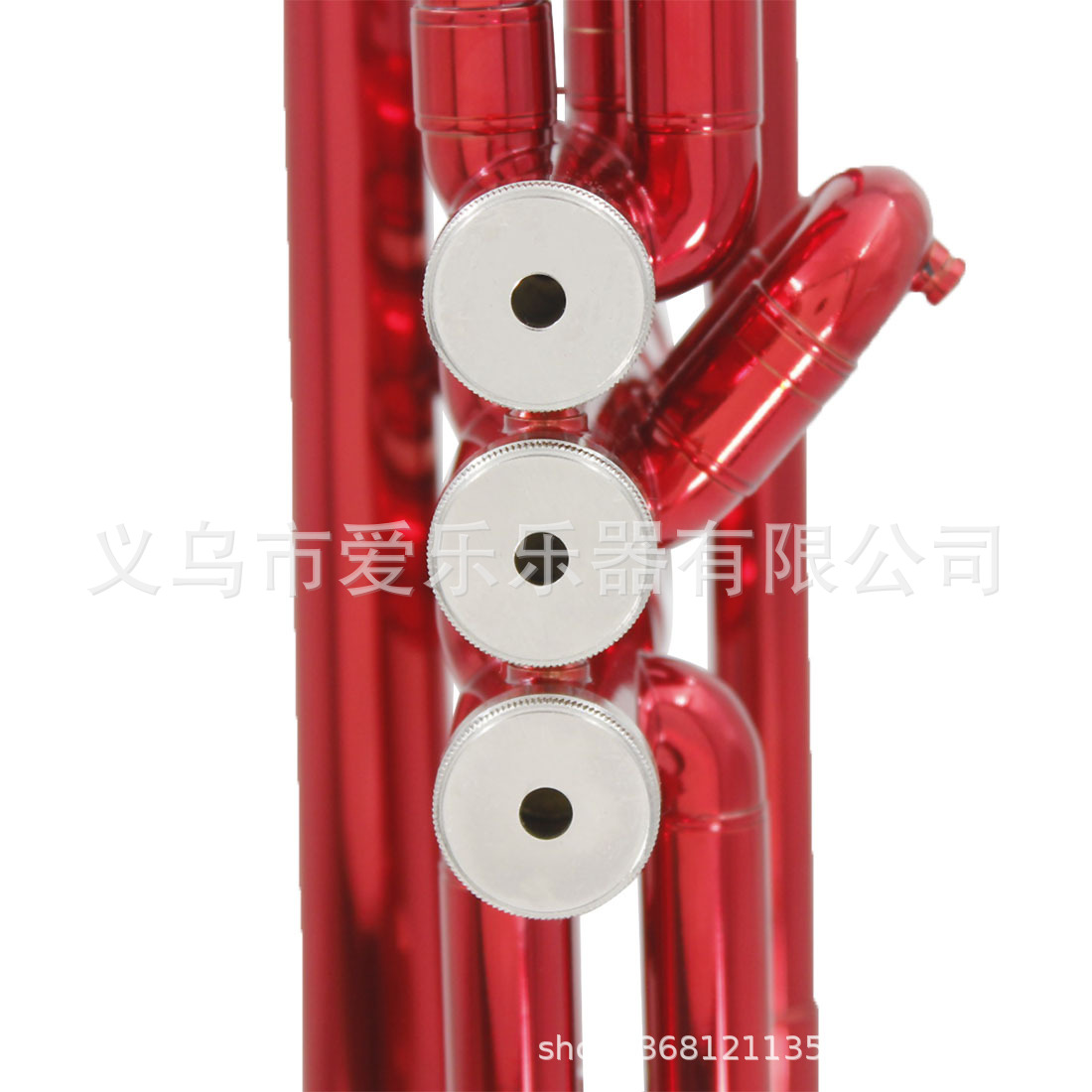 Wholesale wind band red trumpet instrument manufacturer, children and students perform B-flat three-note trumpet, drum and bugle corps instruments pic 18