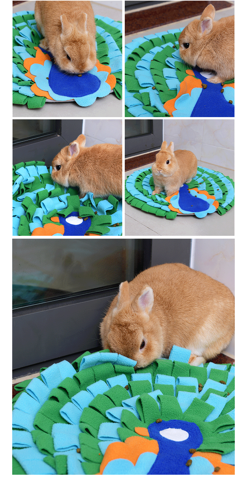 Rongka Pet Cross-border Cartoon Animal Series: Sheep, Lions, rabbits, raccoons, peacocks, smell blankets, foraging pads, relieve boredom, food hiding toys, pet toys pic 16