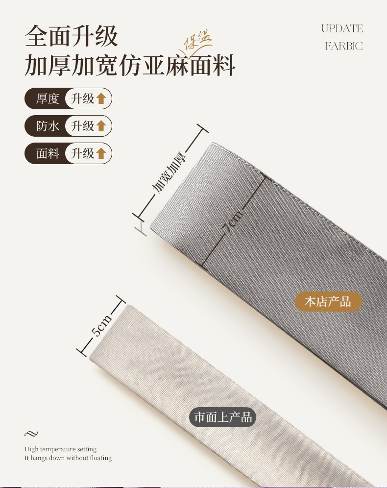 渐变色加厚折叠浴帘免打孔卫生间干湿分离防水布浴室遮挡隔断帘详情16