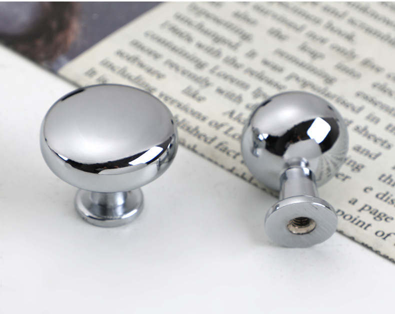 鸽子蛋椭圆抽屉单孔拉手北欧金色亮光黑色橱柜衣柜家具圆形小拉手详情27