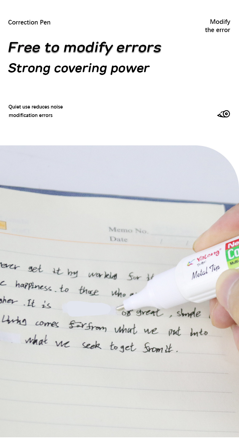 Yalong Cross-border Wholesale offers high-quality student stationery, quick-drying metal pen tips, correction pens and fluid stationery products pic 2