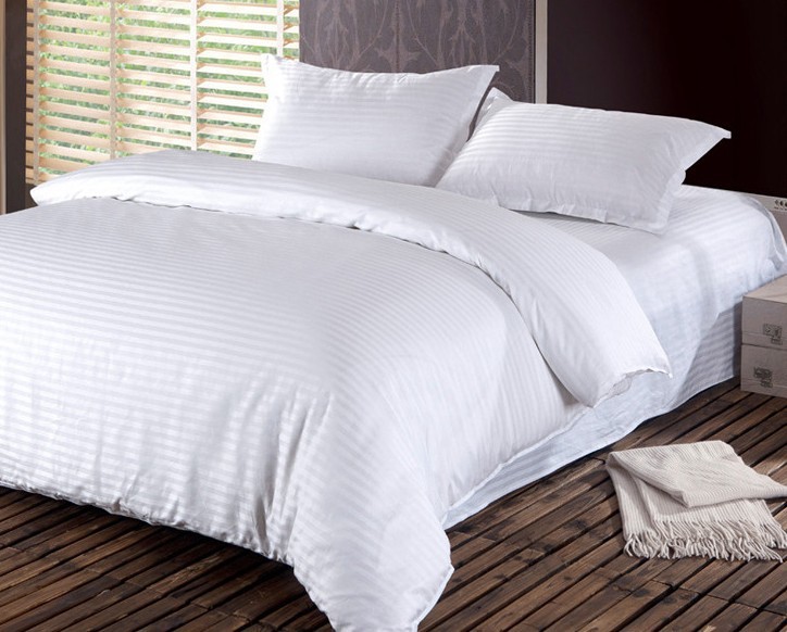 Pure cotton brocade bedding set, all-cotton pure white brocade strips, hospital bedding, four seasons style, light luxury pic 19