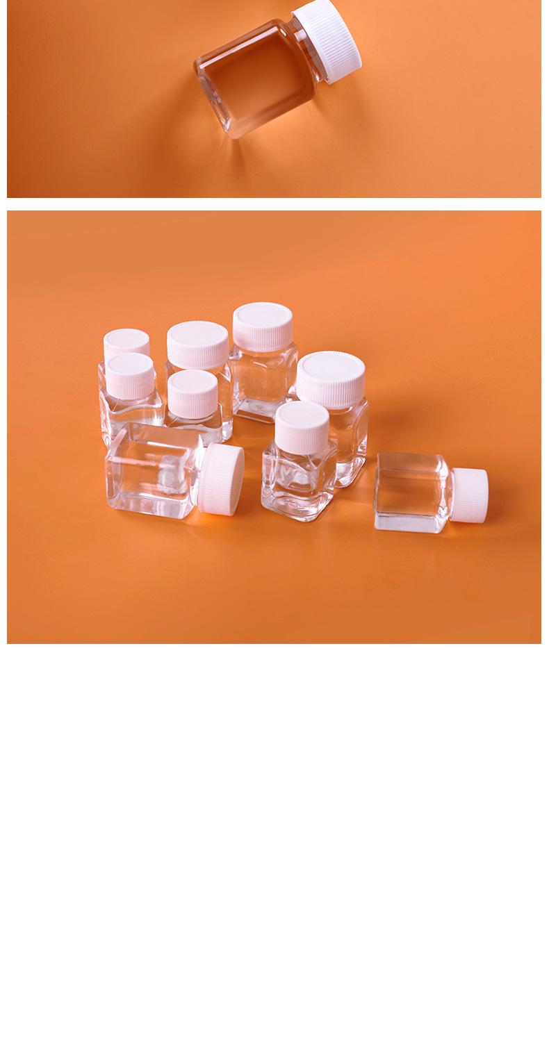 30ml, 50ml square plastic bottles, transparent PET bottles with caps, wide-mouth bottles, small bottles, portioned bottles, samples, small samples, empty bottles pic 9