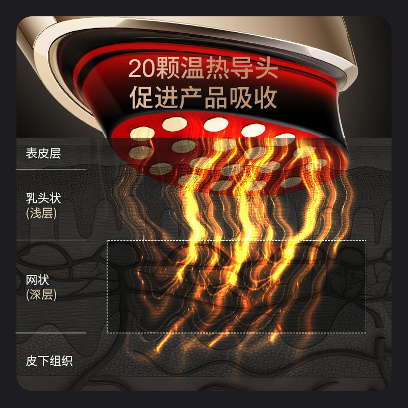 shanilak   跨境美容仪家用面部大熨斗胶原炮脸部按摩导入美容仪黄金胶原炮详情5