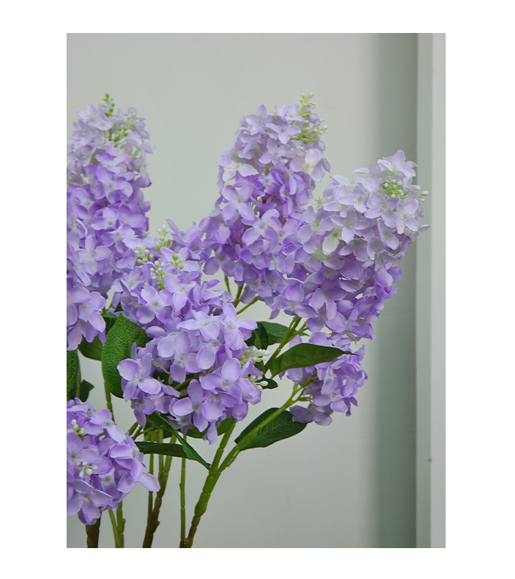 三叉丁香花仿真花法式紫藤花家居室内装饰客厅餐桌摆件花艺绢花详情7