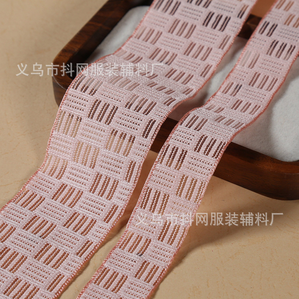 2.5cm--5cm纹网纱织带花束礼品服帽装饰diy发饰材料蝴蝶结丝带详情10