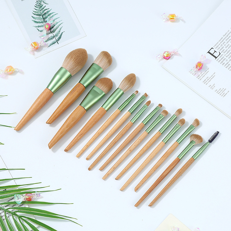 新款青萝14支化妆刷套装散粉腮红修容眼影刷便携式个性美妆工具详情13