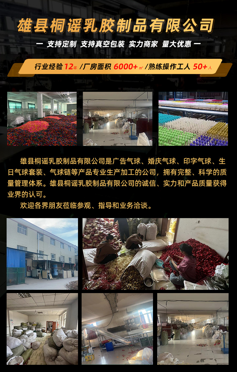 纯色气球套装生日布置12寸真空包装跨境乳胶链派对爆款详情2