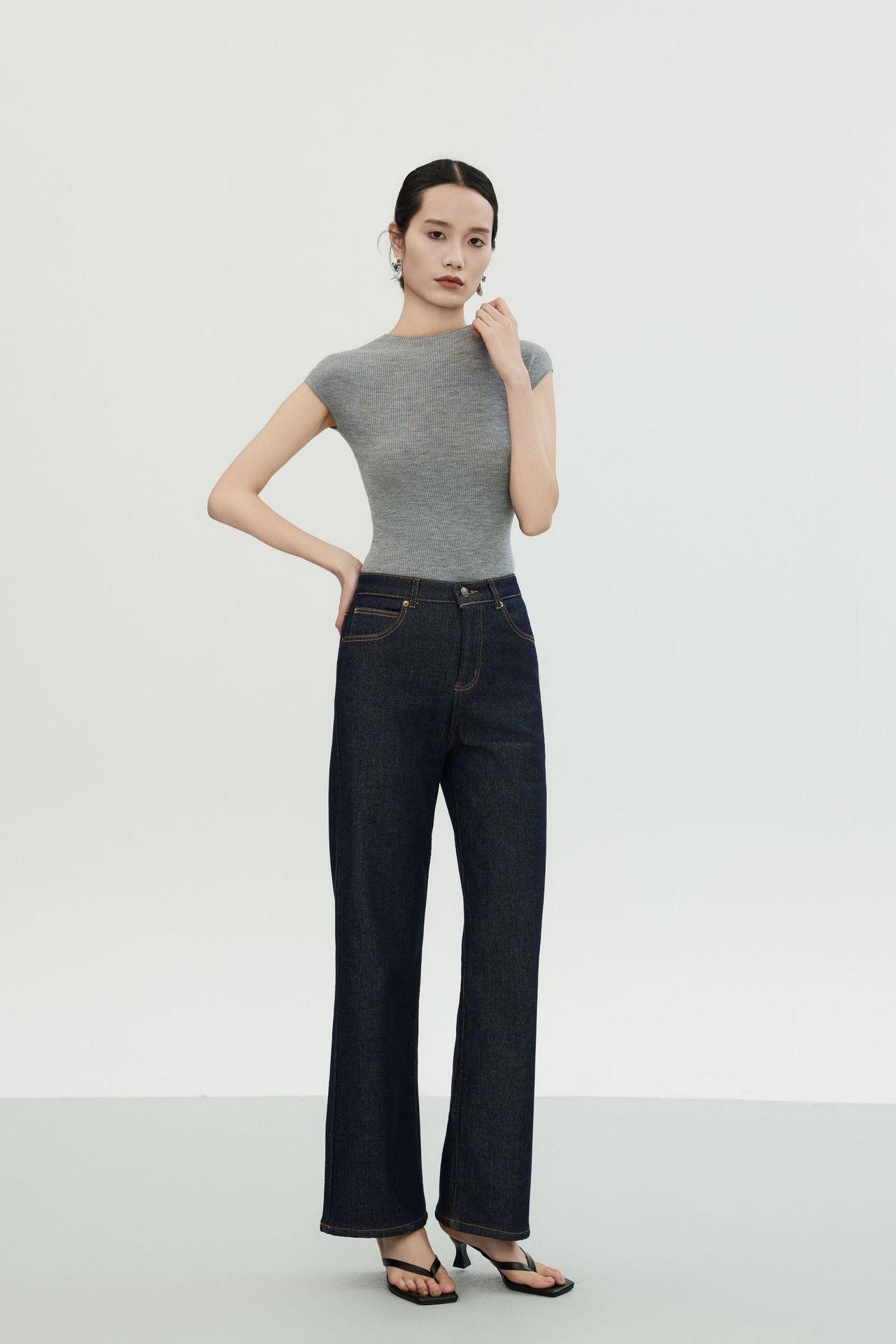 白露版型巨好无缝短袖针织衫半袖打底上衣圆领T恤女羊毛衫修身详情45