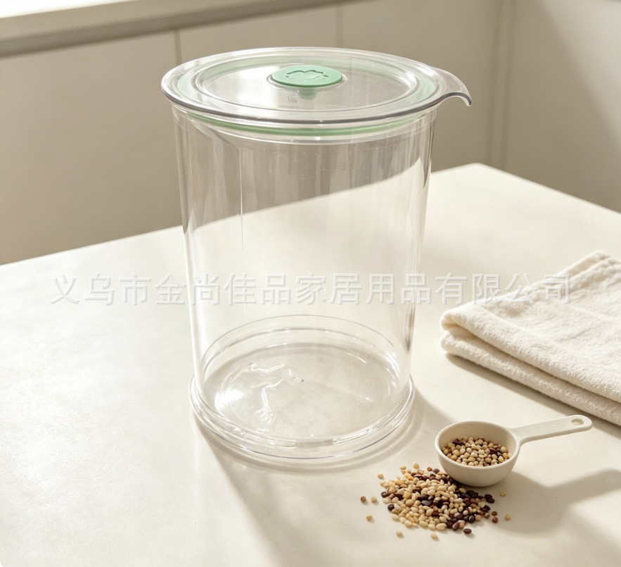 家用直筒透明储物罐Storage jar家用防虫潮大容量五谷杂粮密封罐详情4