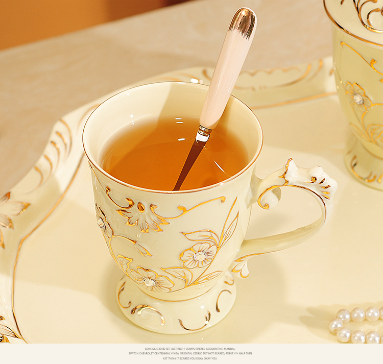 陶瓷咖啡杯子欧式小奢华家用水具茶杯英式下午茶结婚茶具套装陪嫁详情19