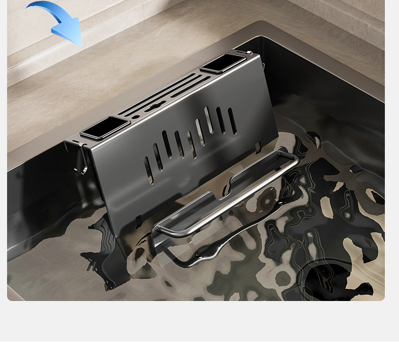 刀架置物架家用壁挂式多功能菜刀锅盖架筷子筒刀架一体刀具收纳架详情15