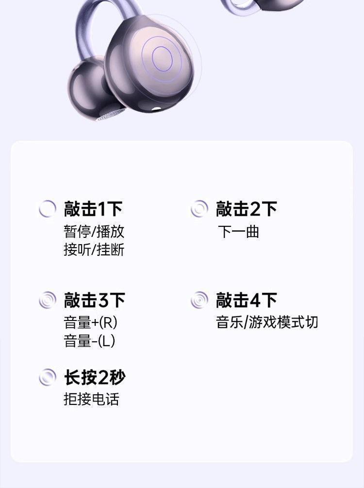 The new GTS15 wireless Bluetooth headphones, featuring a sporty over-ear clip-on design, are compatible with high-quality noise cancellation from Huawei and SONY pic 17