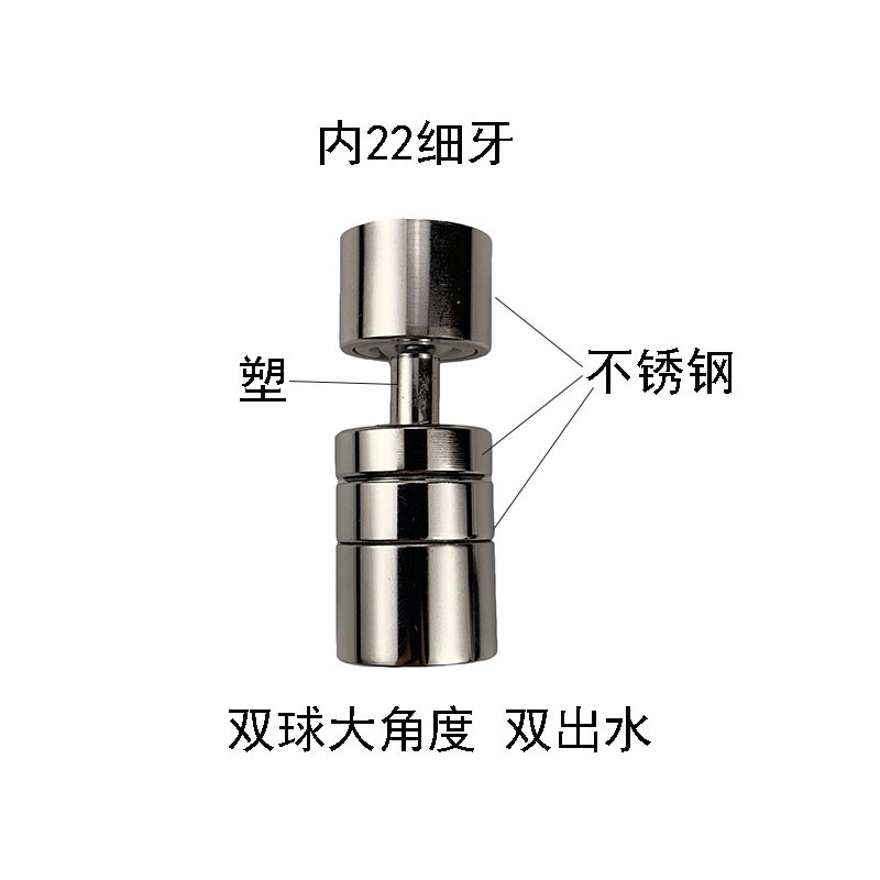 Kitchen faucet foaming device, adjustable dual water outlet, sink face, washbasin faucet, universal rotating anti-splash water outlet pic 4