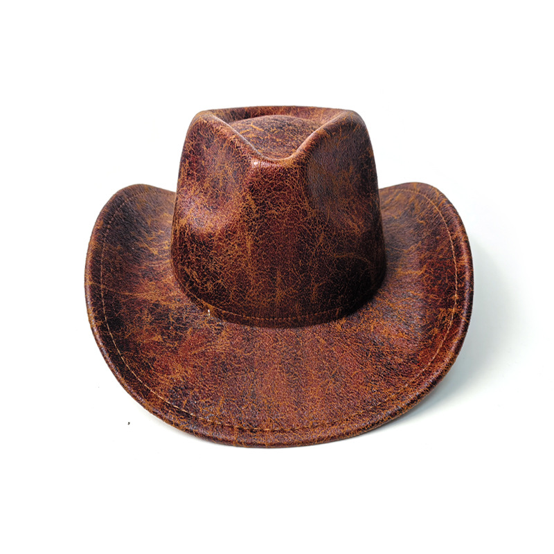 欧美复古纹理牛仔帽翘边遮阳爵士帽英伦礼帽日常使用详情1