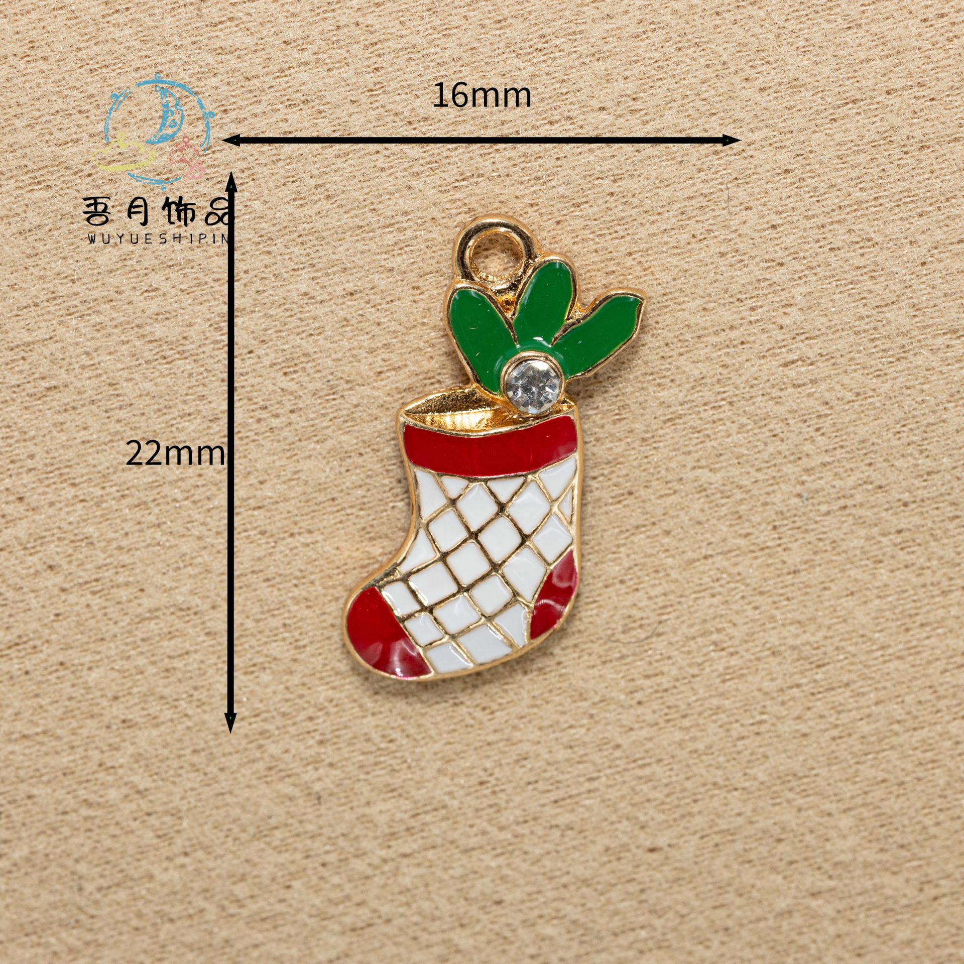 大量圣诞系列合金滴油配件挂件吊坠DIY跨境麋鹿雪花胸针别针装饰详情7