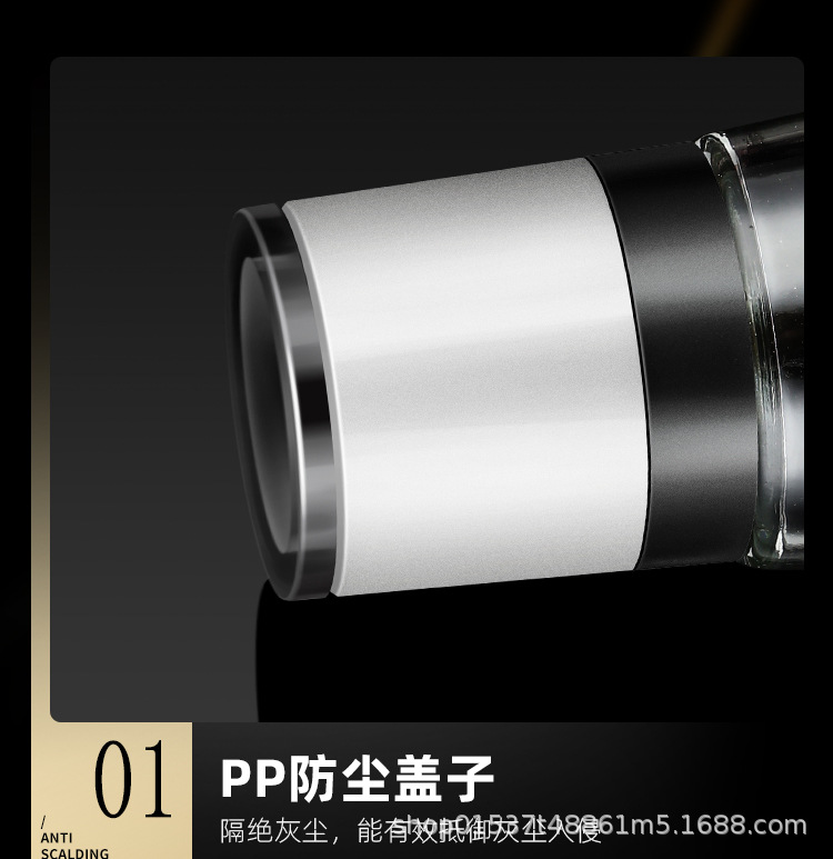 跨境胡椒研磨器玻璃手动西餐烧烤研磨瓶磨花椒海盐调味瓶黑胡椒粒详情13