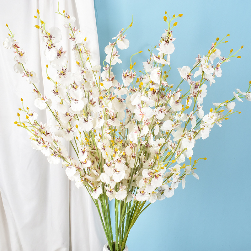 仿真跳舞兰黄色文心兰家居装饰5叉跳舞兰 北欧花艺摆件花束跳舞兰详情14