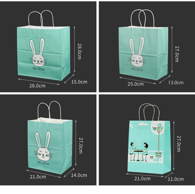 加厚牛皮纸手提袋定制餐饮烘焙外卖打包袋子批发奶茶咖啡环保纸袋详情12