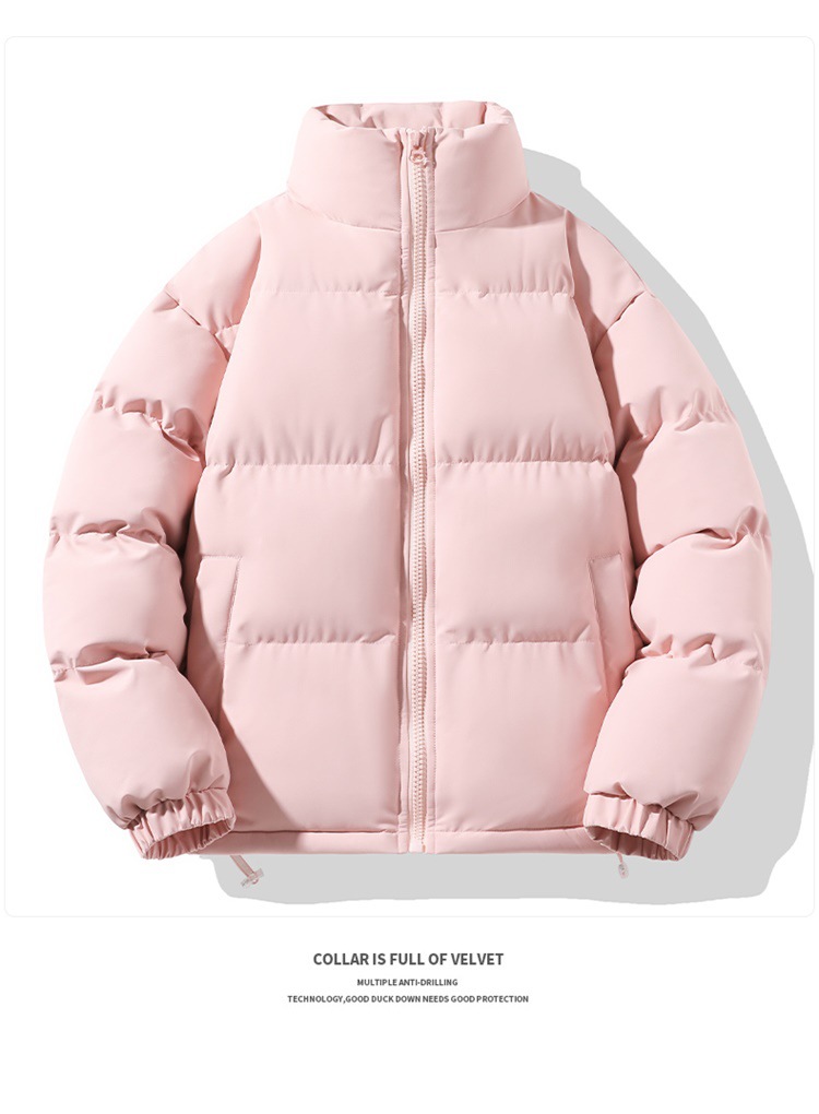 情侣羽绒棉衣外套男装青年加厚保暖棉服立领宽松面包服御寒棉袄子详情14