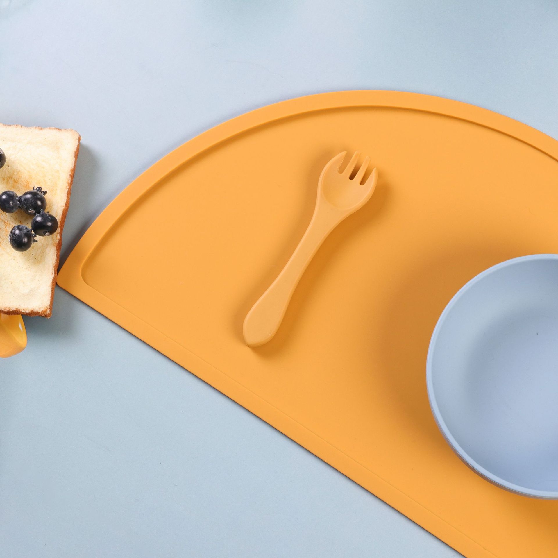 跨境硅胶餐垫半圆加厚隔热防烫防滑 硅胶杯垫易清洗耐高温批发 餐桌防滑垫子家用餐具垫详情12