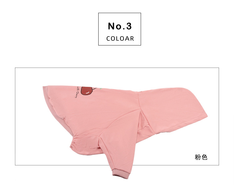 Pet it cartoon cotton dog hoodies, Corgi teddy puppies, cherry clothes, Amazon pet clothing wholesale pic 5
