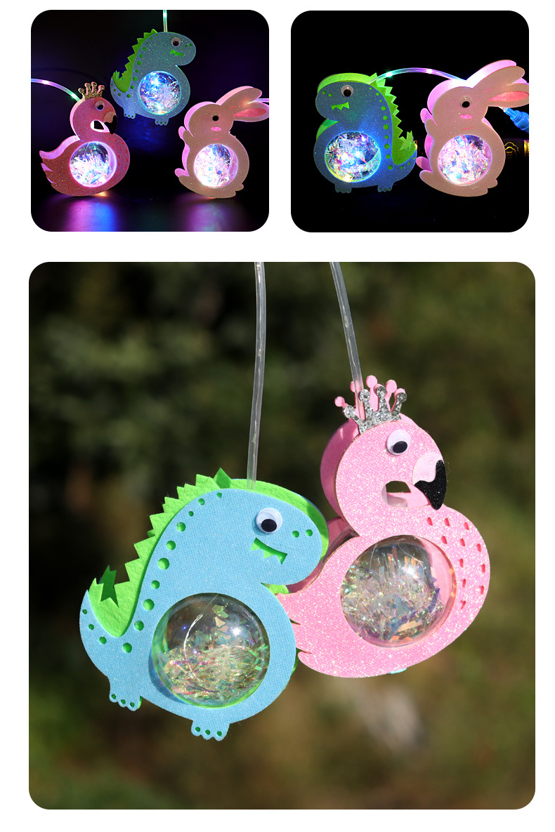 Portable starry sky ball lantern, led illuminated toy, cartoon rabbit, tiger, bouncy ball, night market street stall, Internet celebrity bestseller pic 13