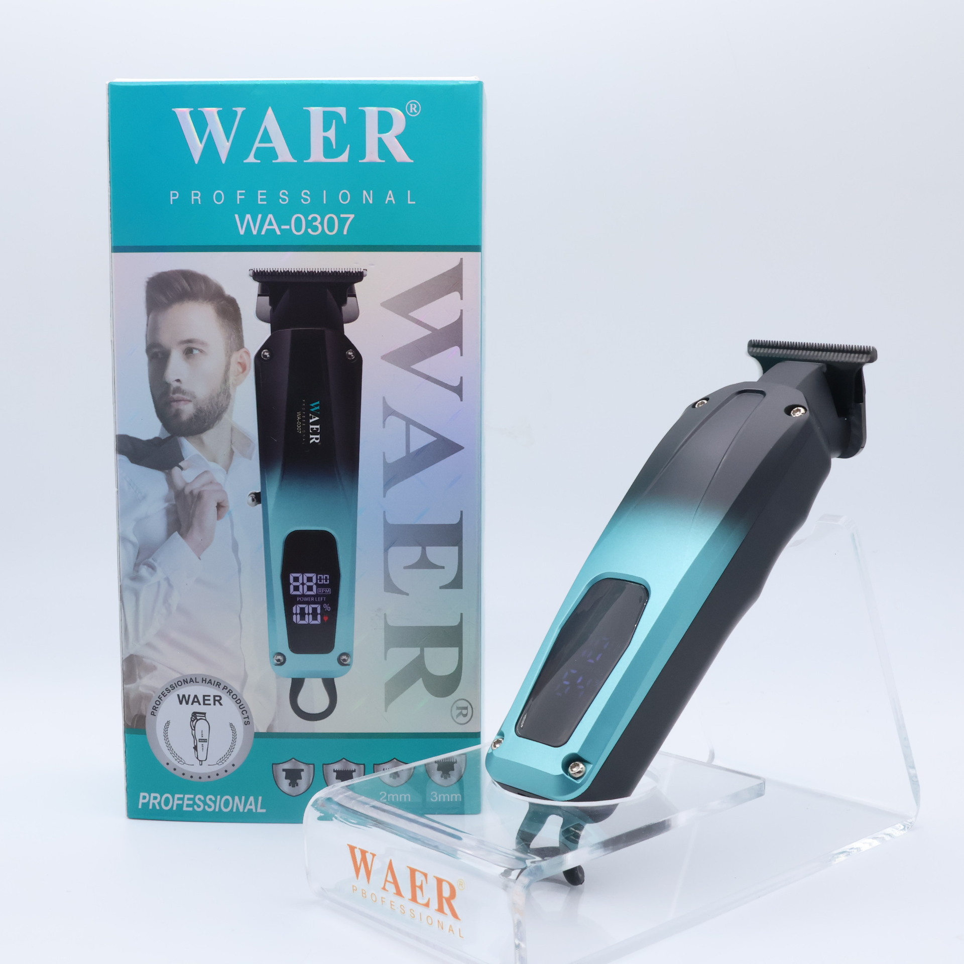 WAER新款电动理发剪雕刻不锈钢电推剪发廊专用大功率专业款电推子详情6