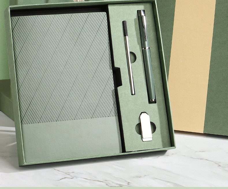 高档A5商务笔记本子礼盒套装 高颜值办公会议记录本 记事本定制logo 专业定制办公用品详情6