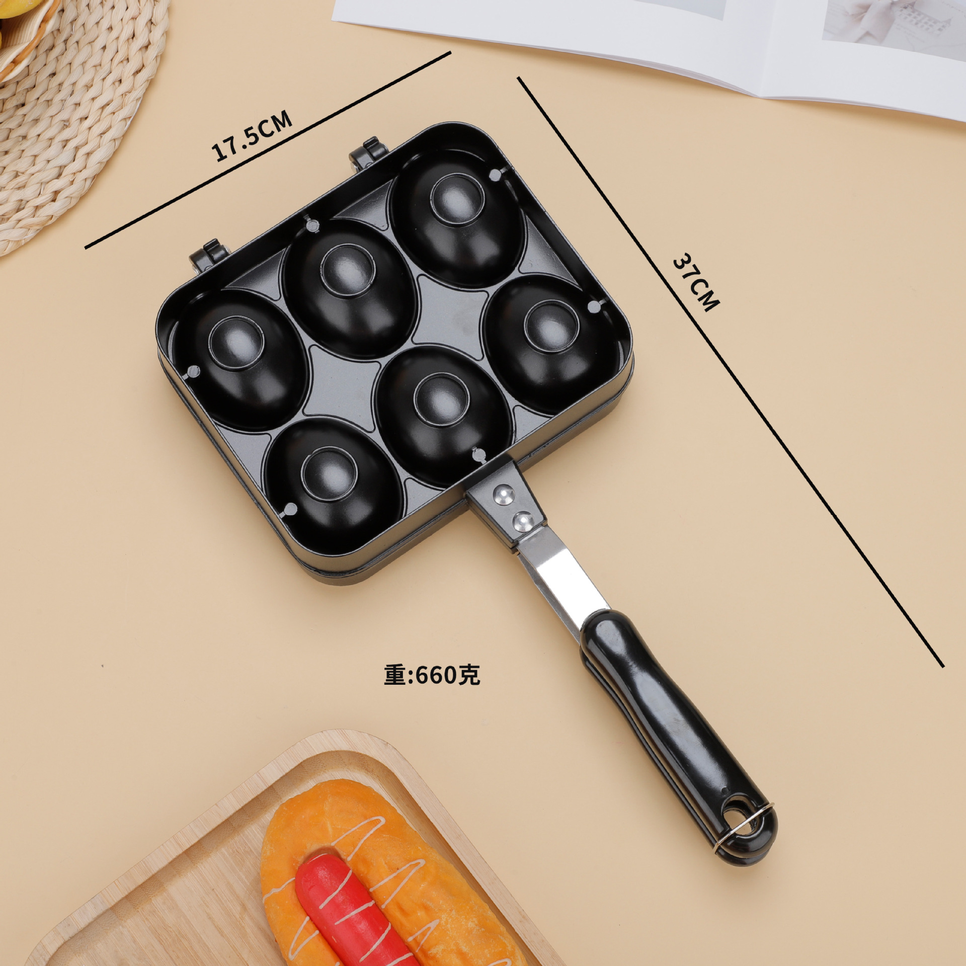 Commercial cake molds, gas baking trays, egg waffle machines, and home Hong Kong-style egg waffle machines pic 1