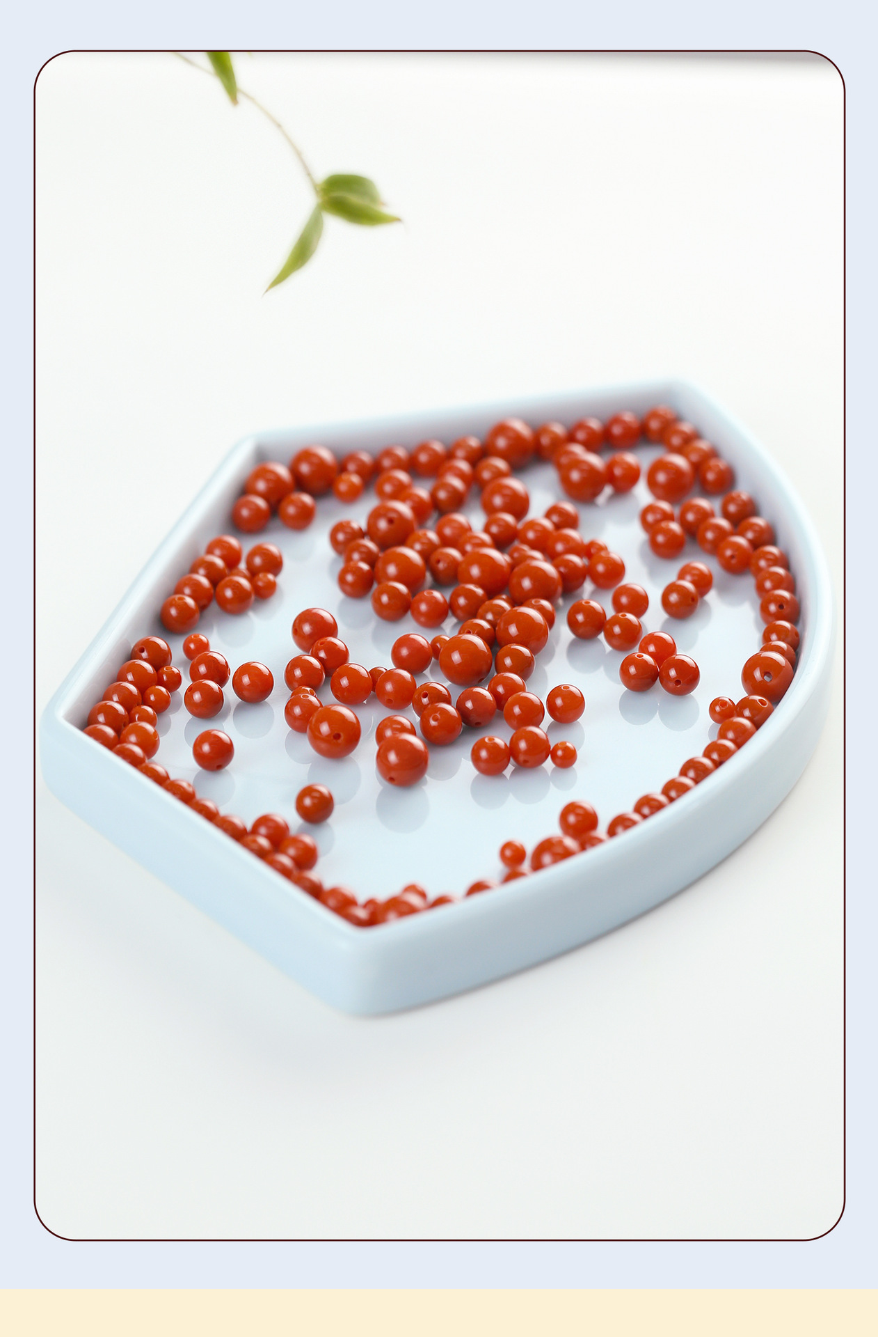 正品9A天然满肉南红玛瑙散珠柿子红色圆珠子手串diy手工饰品串珠详情23