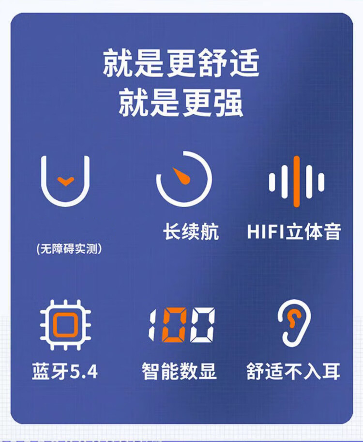 The left-right rotatable open wireless Bluetooth headphones with ear loops are suitable for oppo, Huawei, vivo, Apple and Xiaomi pic 2
