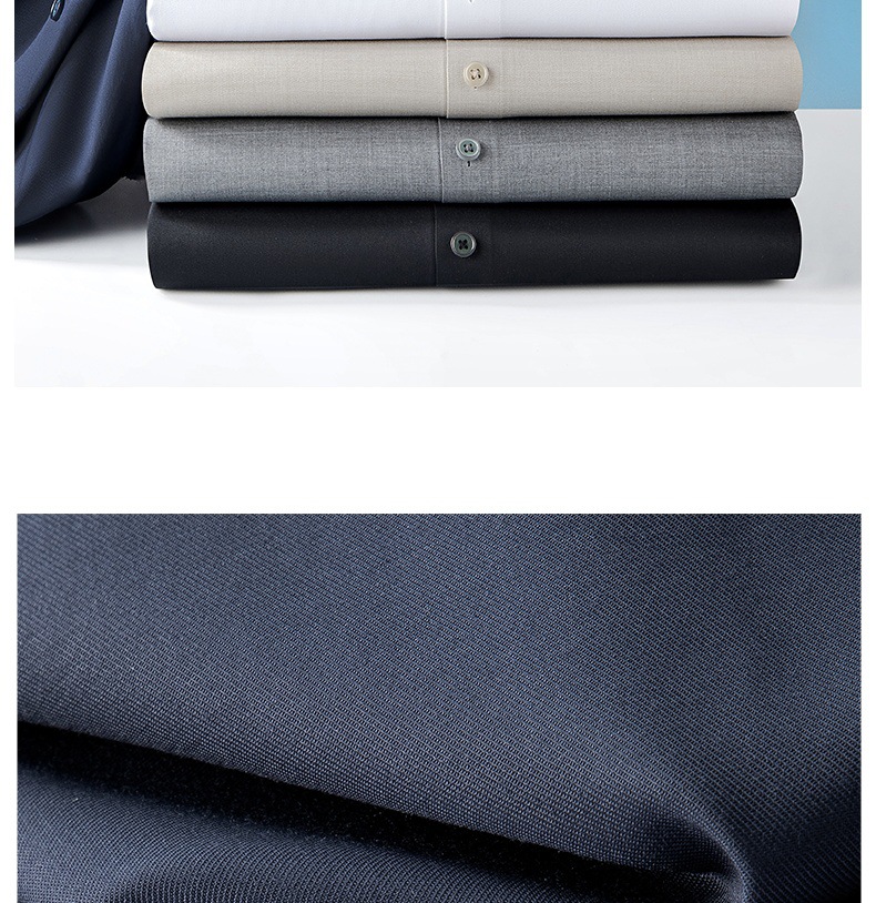 Modal Ice Silk shirt for men, short-sleeved, wrinkle-free, cool summer white shirt, high-end, seamless business formal wear pic 2