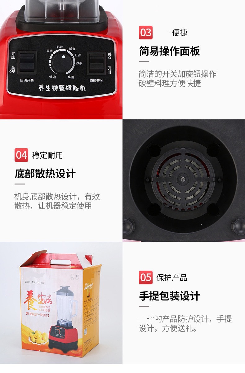 Cross-border export of meat grinders, household mixers, soy milk machines, juicers, large-capacity blenders, commercial grinders, and foreign trade pic 9