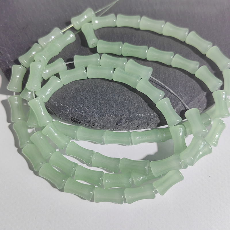 6x12mm bamboo joint beads, glass beads, bamboo bracelet necklace, diy handcrafted hairpin accessory materials pic 1