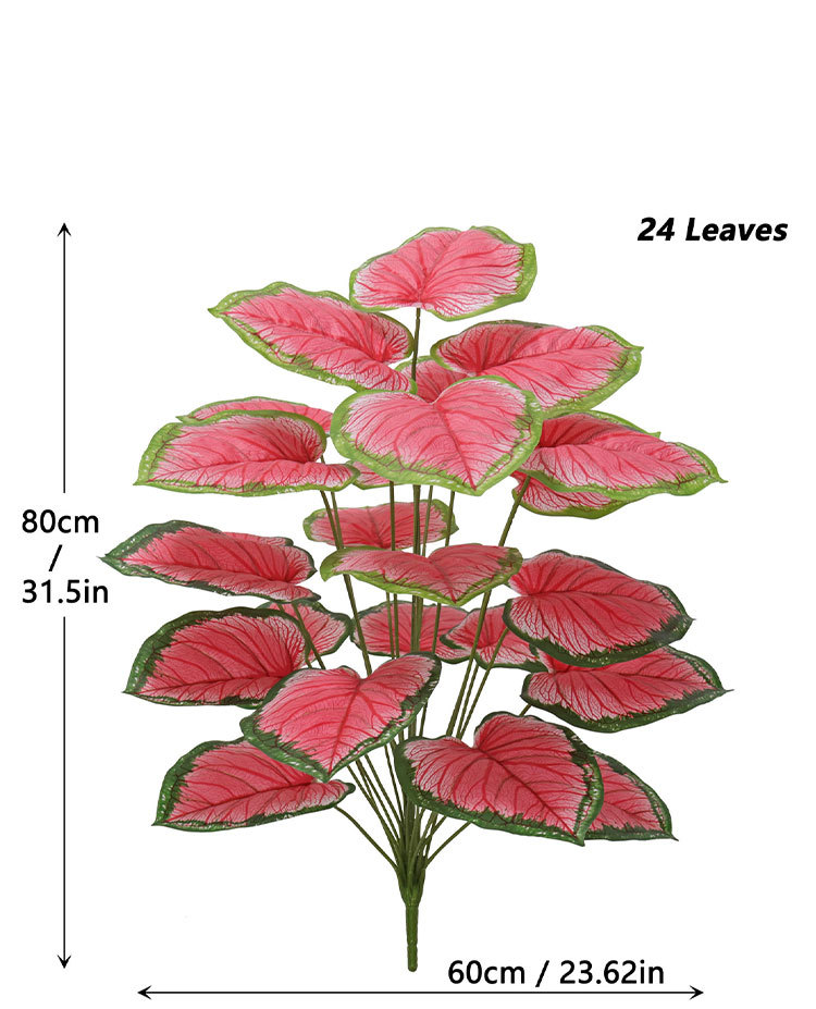 Artificial green plants, artificial flowers, wedding decorations, plastic red-leaf plants, Nordic-style indoor and outdoor floor-standing decorative items pic 5