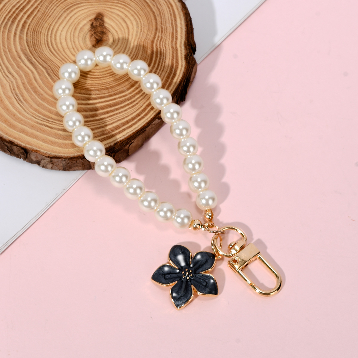 珍珠链条手机链百搭挂件钥匙扣包包diy玩偶挂绳口金包手作配件详情26