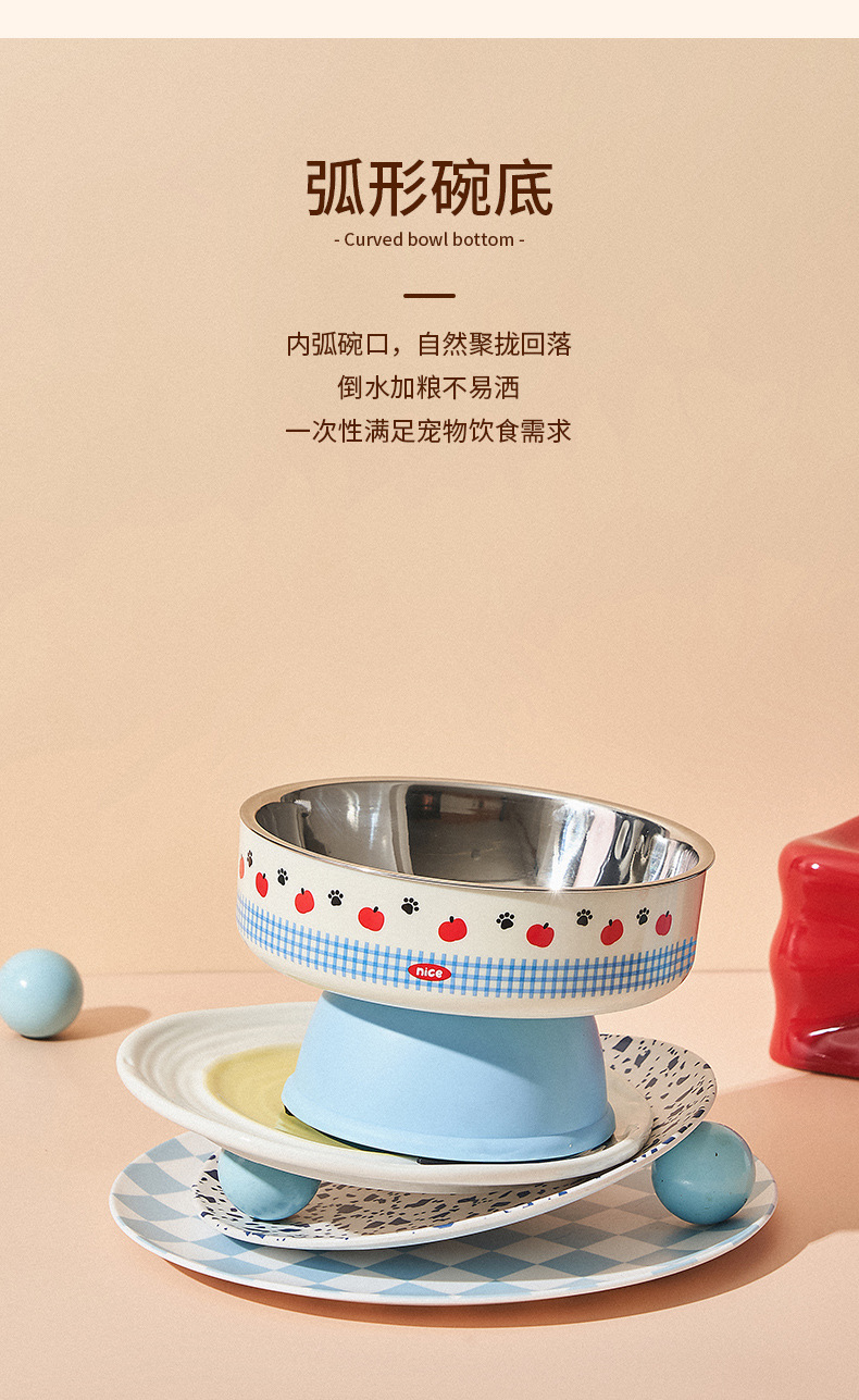 猫碗宠物不锈钢碗猫咪高脚护颈碗狗狗大容量喂食器狗碗宠物碗批发详情9