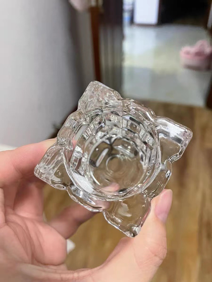 Creative square crystal glass candlesticks, lampshades, candle vessels, wax-filled square cups, lighting fixtures, glass wax cups pic 5