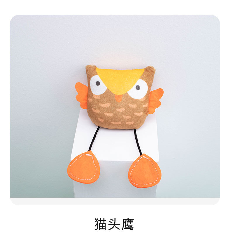 跨境新品猫咪毛绒玩具猫头鹰仙人掌造型猫咪自嗨猫薄荷毛绒玩具详情8