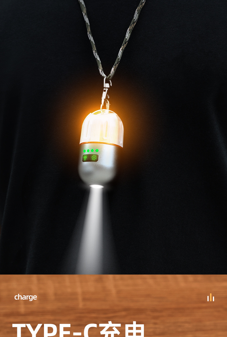 New cross-border multi-functional atmosphere outdoor camping lamp tent warm light magnetic strong light mini portable small flashlight pic 13