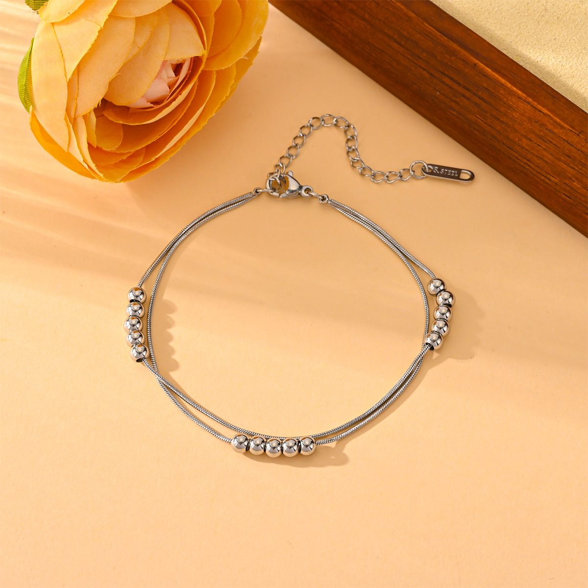 新款百搭高级钛钢新款项链蛇骨链套装时尚批发详情4