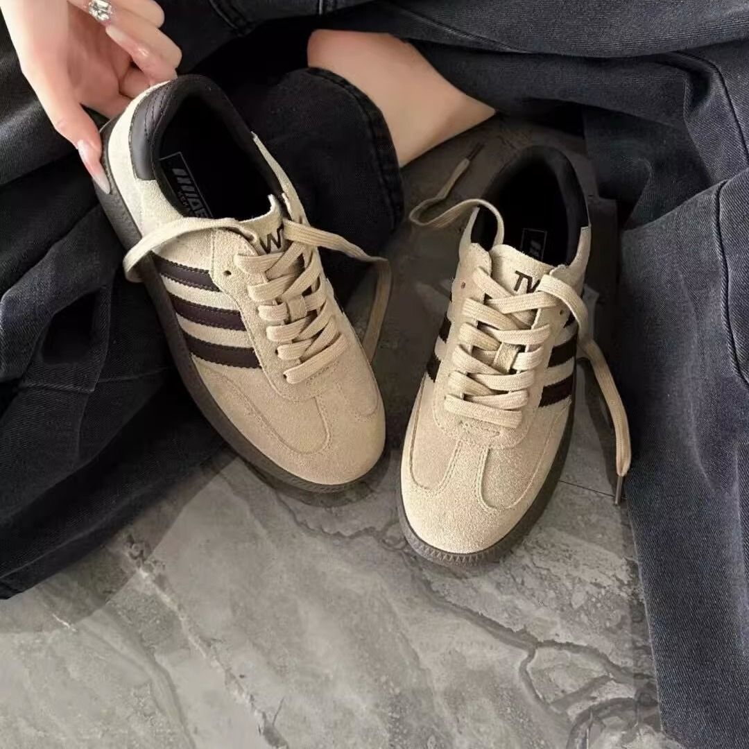 德训鞋女八个色2024秋季新款学生百搭休闲运动小白鞋女三杠鞋子详情10