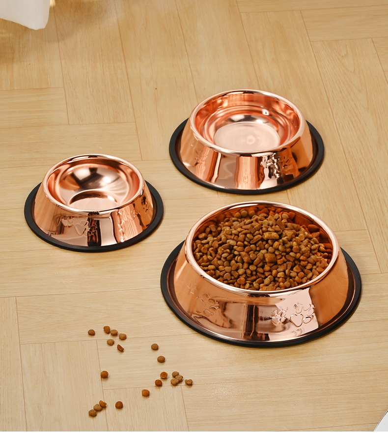 铜色柯基犬宠物碗食物水碗硅胶慢食用品宠物猫碗详情17