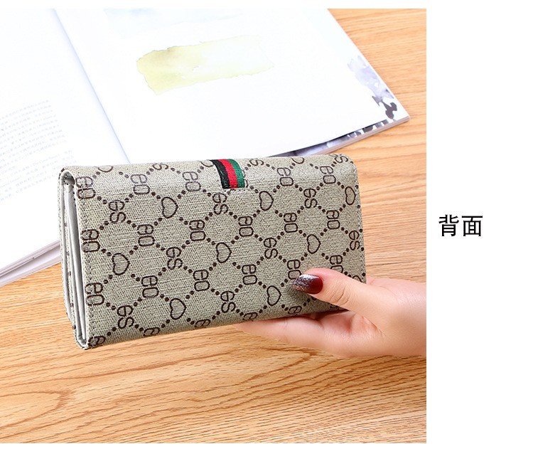 长款钱包女士2023新款时尚简约折叠多功能手拿皮夹卡包二合一爆款详情4