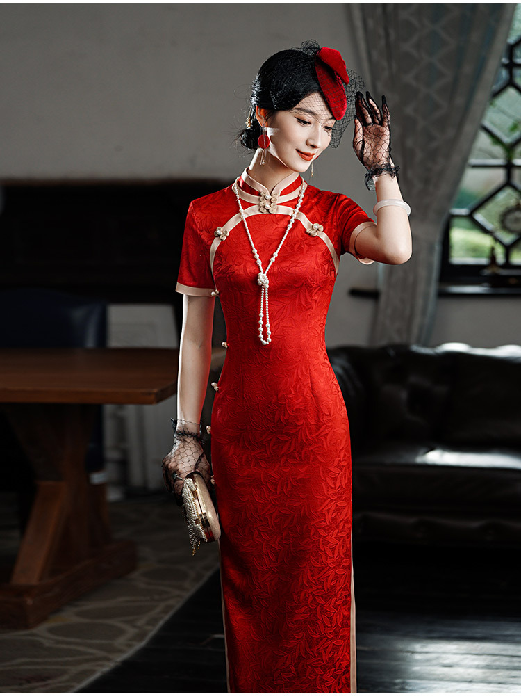 National trend cheongsam for women, Republic of China couple battle robes, Mongolian robes, slimming design sense pic 14