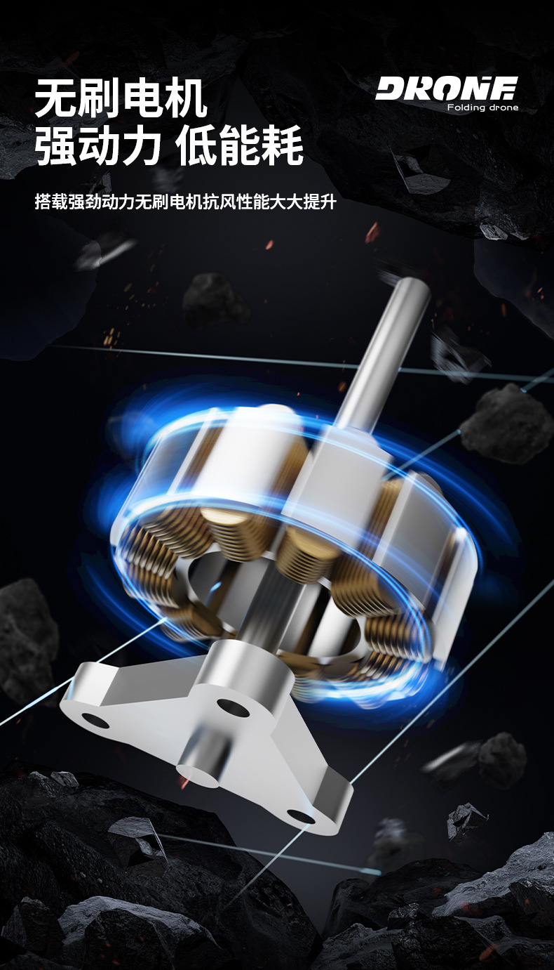 跨境新品GPS无刷无人机折叠带4.5英寸屏幕遥控器航拍避障遥控飞机详情11